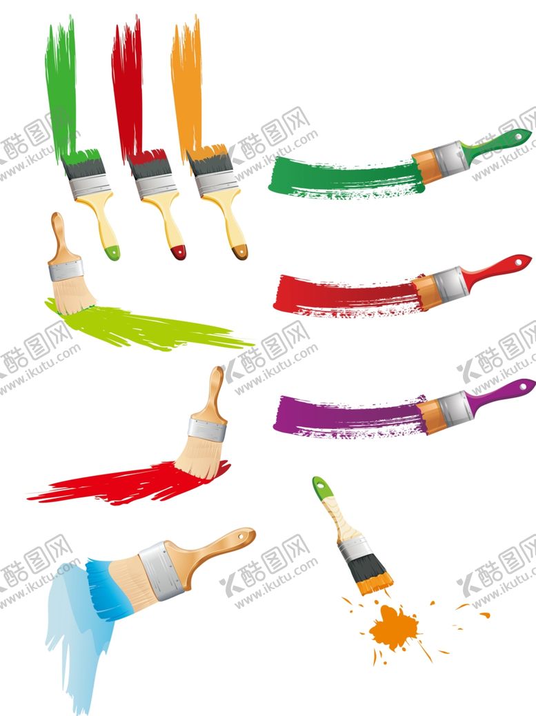 编号：51714207050954406662【酷图网】源文件下载-彩色刷子