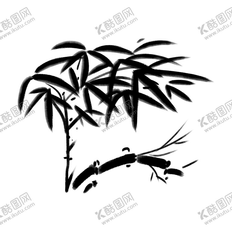 编号：36114606281552219706【酷图网】源文件下载-水墨竹子