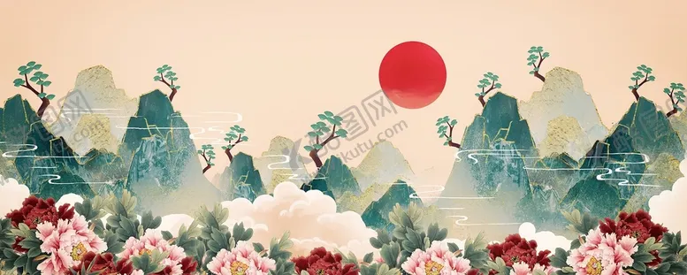 编号：79654010240205009393【酷图网】源文件下载-国潮背景