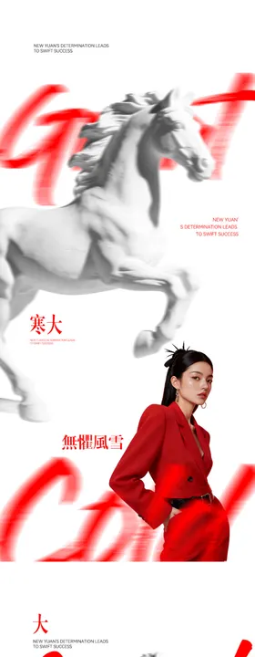 医美大寒节气海报