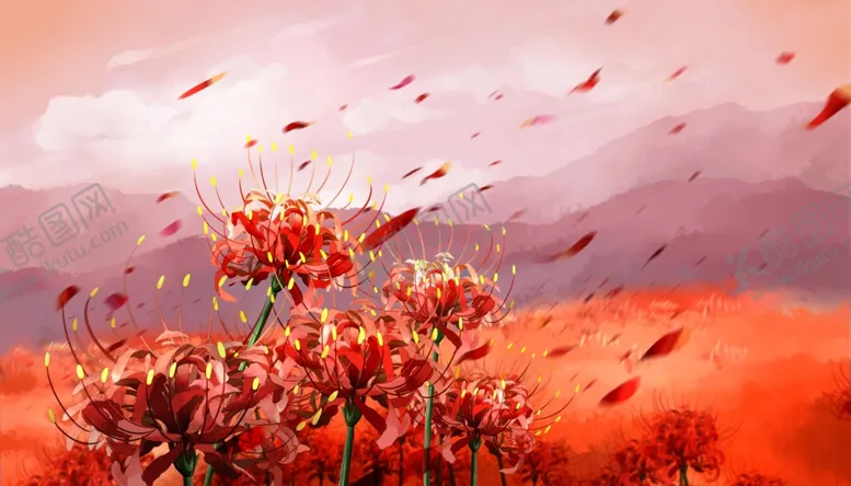 编号：81582909110436519879【酷图网】源文件下载-曼陀罗花唯美插画卡通素材