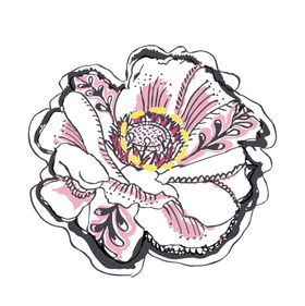手绘抽象花