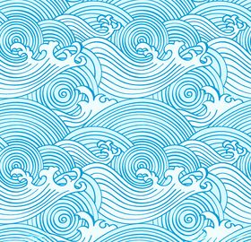 波浪纹理矢量