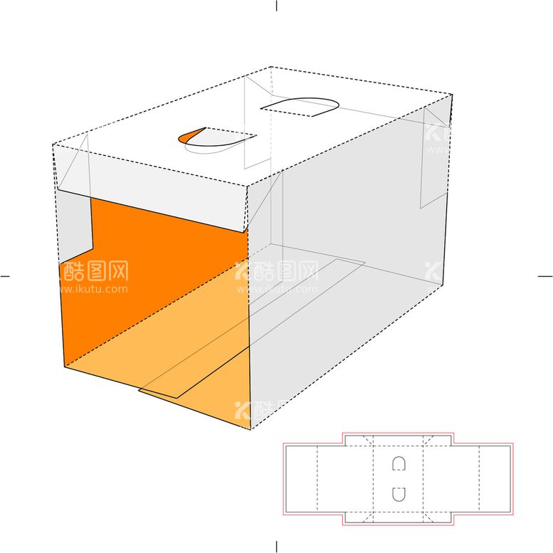 编号：15382709191411311832【酷图网】源文件下载-包装盒刀版图