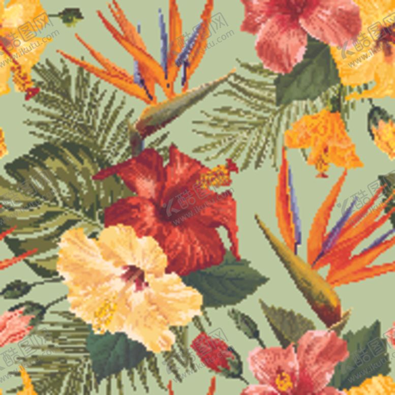 编号：29699910010928324623【酷图网】源文件下载-无缝热带植物