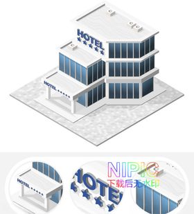 2.5d建筑eps矢量图