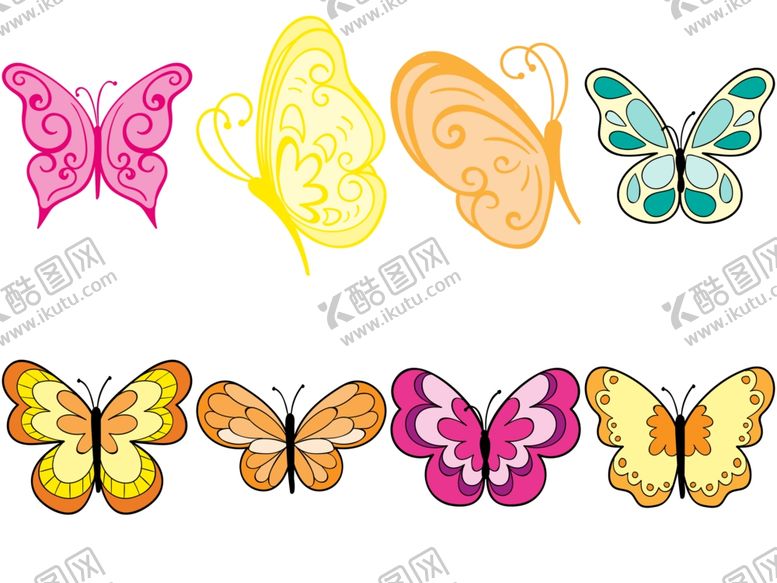 编号：91478309200654239467【酷图网】源文件下载-卡通蝴蝶