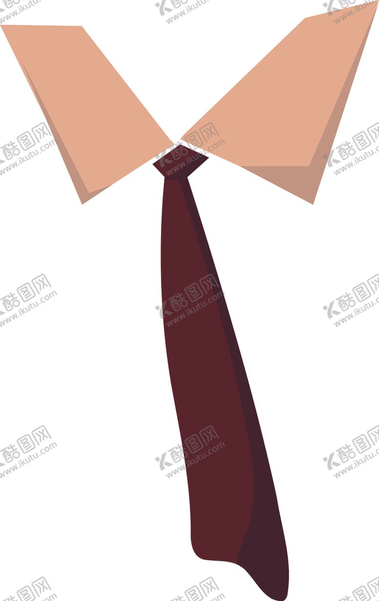 编号：29761902171155379323【酷图网】源文件下载-正式服装或西服的领带元素矢量图