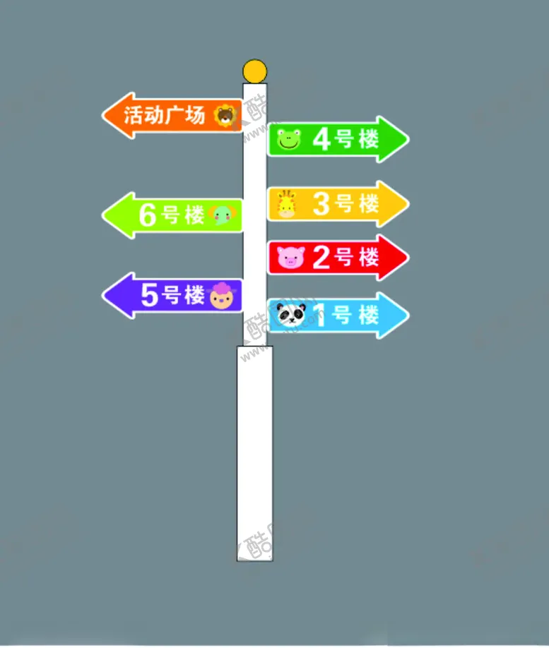 编号：49240101250807595735【酷图网】源文件下载-卡通景区指示牌路标