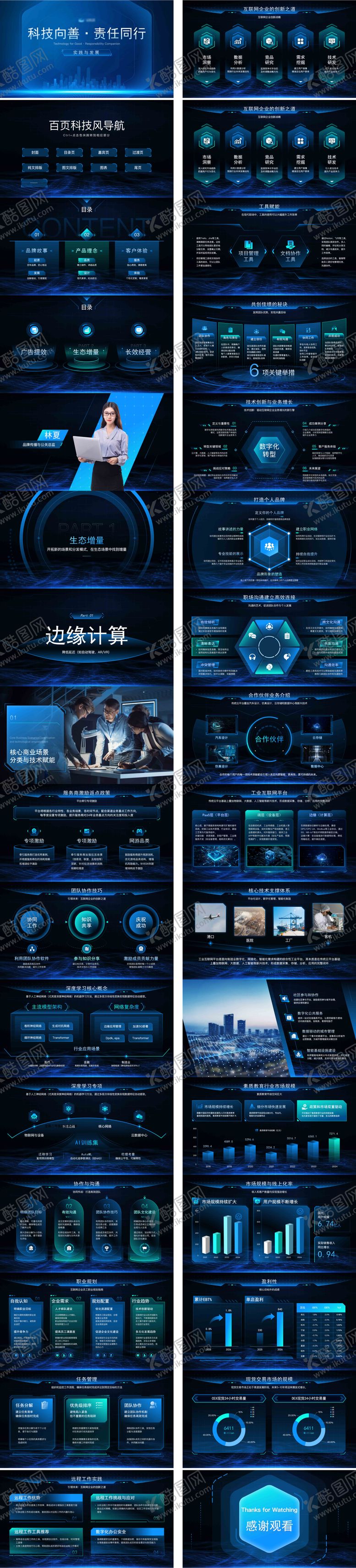 编号：94778510311356112337【酷图网】源文件下载-科技风ppt模版