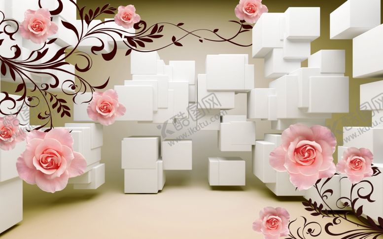 编号：80180109140823457376【酷图网】源文件下载-花卉背景墙