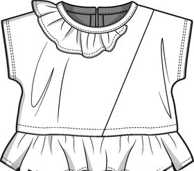 服装款式陈列短袖长带帽