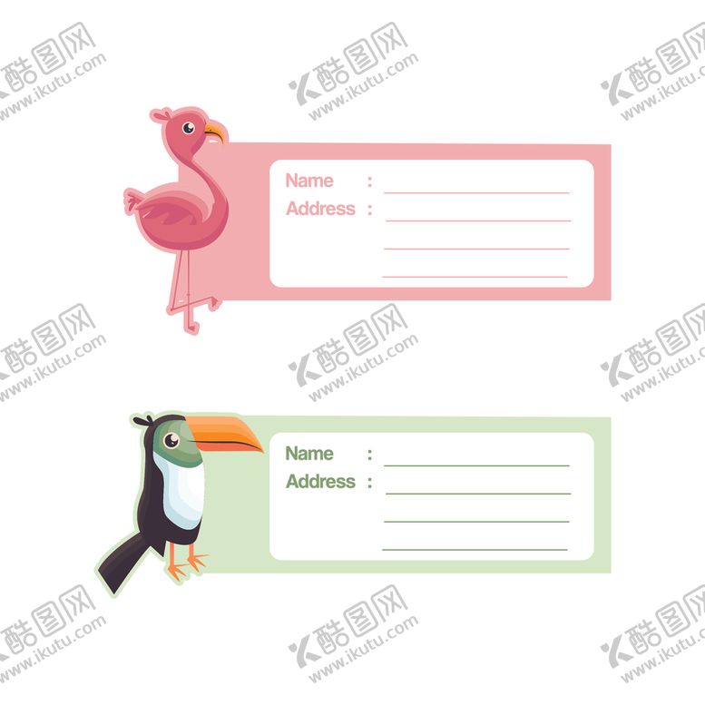 编号：27157507031623108563【酷图网】源文件下载-卡通动物卡片