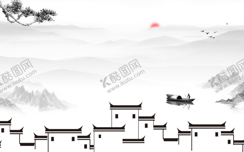 编号：30245105120213502856【酷图网】源文件下载-水墨背景墙