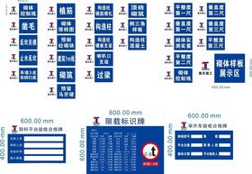 砌筑牌卸料平台等标识牌