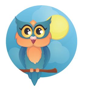 卡通猫头鹰