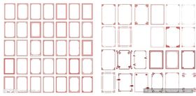 几何方格图案设计边框素材