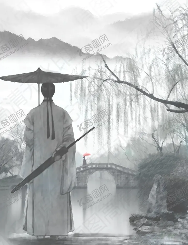 编号：60819309111429144151【酷图网】源文件下载-古风男女在水一方