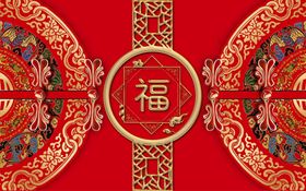 背景墙迎客松客厅壁画江山如此多娇室内