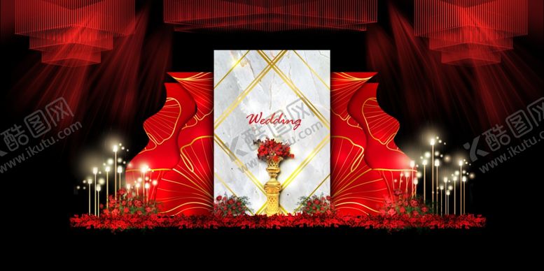 编号：48516609221747271525【酷图网】源文件下载-红金几何婚礼
