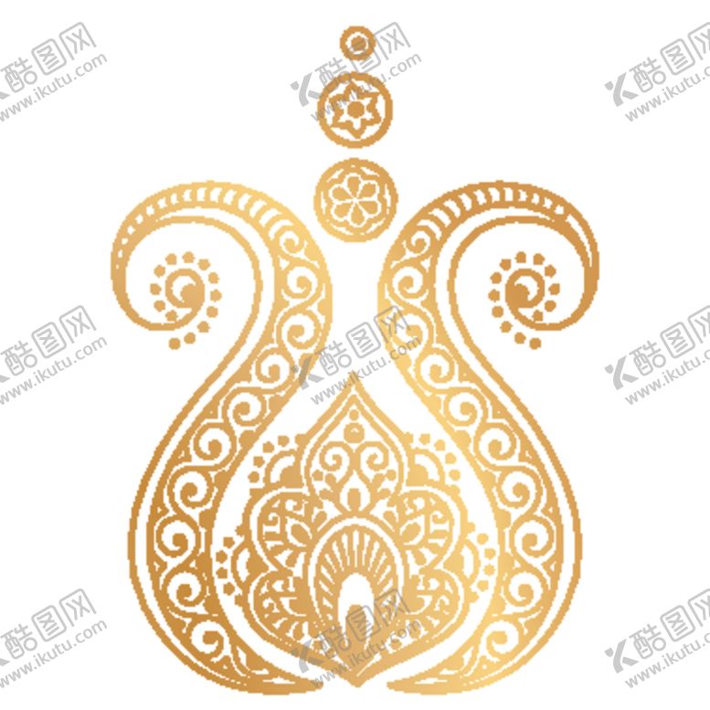 编号：43301110240201314964【酷图网】源文件下载-欧式金色花纹图案
