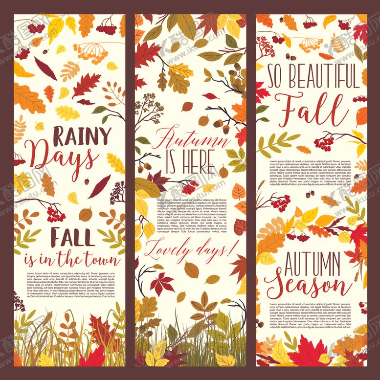 编号：76916810060400378060【酷图网】源文件下载-秋季主题装饰横幅设计