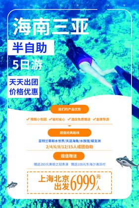 海南三亚旅游活动宣传海报素材