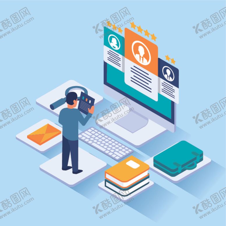 编号：90760405180830164131【酷图网】源文件下载-等距视角插画