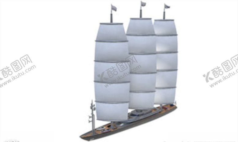 编号：25212809200219553634【酷图网】源文件下载-C4D模型帆船轮船捕鱼船