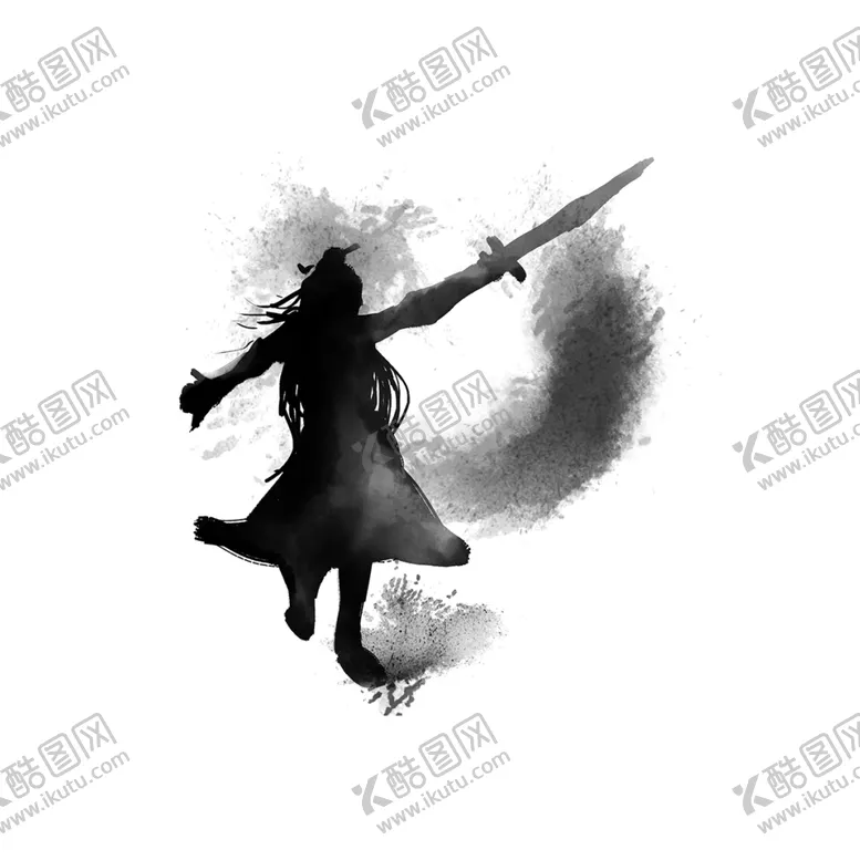 编号：30226609191215311251【酷图网】源文件下载-武侠人物剪影