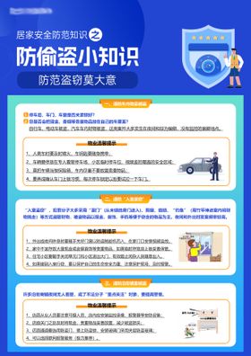 防偷盗小知识宣传海报