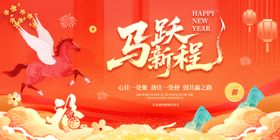 马年新年年会会议晚宴峰会活动展板