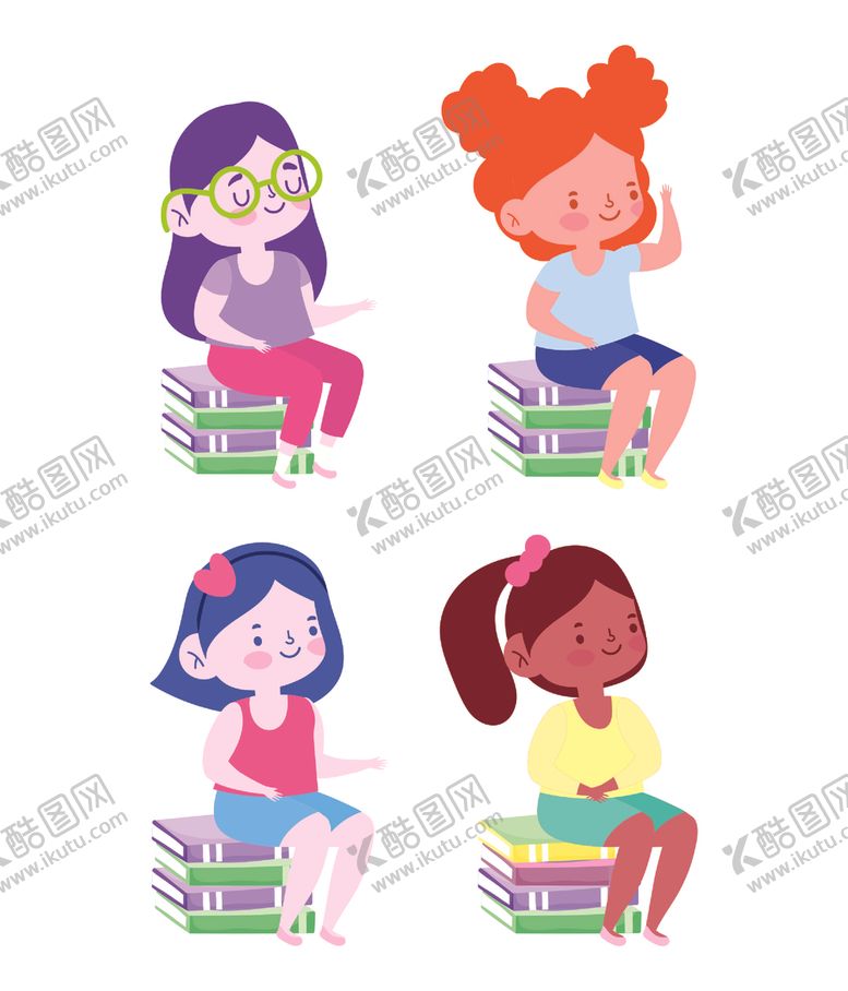 编号：11015509260418294684【酷图网】源文件下载-手绘可爱女生