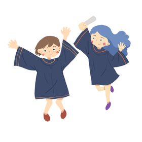 卡通学生毕业季