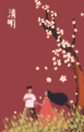 原创春天景色矢量扁平插画