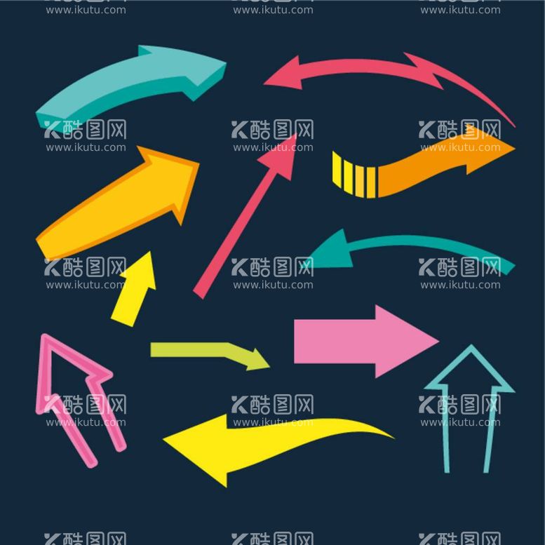 编号：56234112040647381607【酷图网】源文件下载-手绘箭头符号