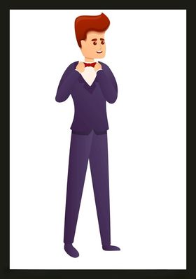 手绘男人男孩卡通动画卡通动画