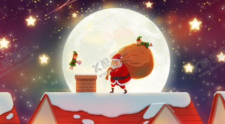 编号：61044709231957525890【酷图网】源文件下载-圣诞节节日卡通插画背景素材