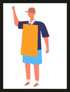 手绘男人男孩卡通动画卡通动画