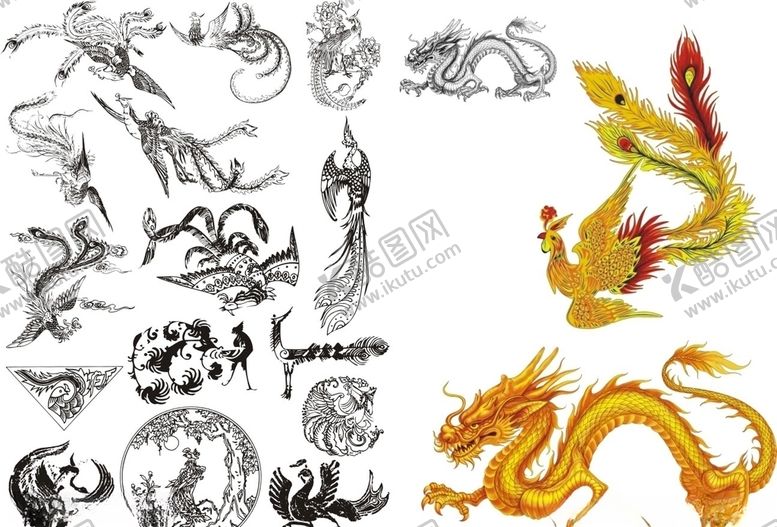 编号：60623510050605472720【酷图网】源文件下载-龙凤