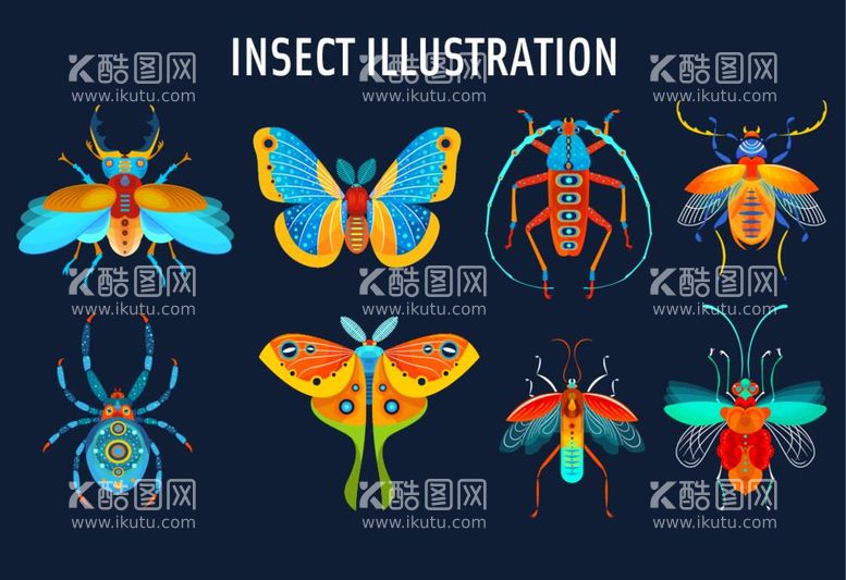 编号：34159711292242376691【酷图网】源文件下载-昆虫插画