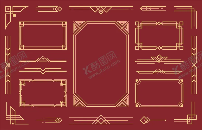 编号：20656212110834207476【酷图网】源文件下载-金色线框