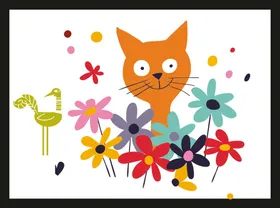 手绘卡通小猫动画动物