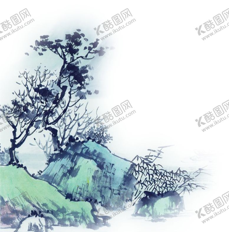 编号：36632105062043253727【酷图网】源文件下载-中国风山水画中国风水墨画水