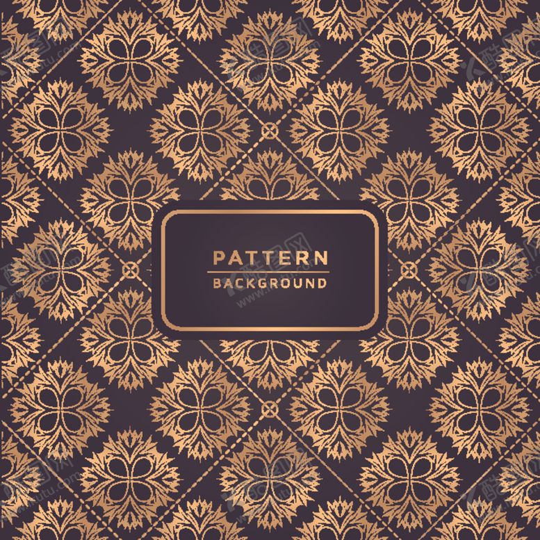 编号：46120610280533216892【酷图网】源文件下载-金色连续花纹
