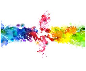 彩色墨迹