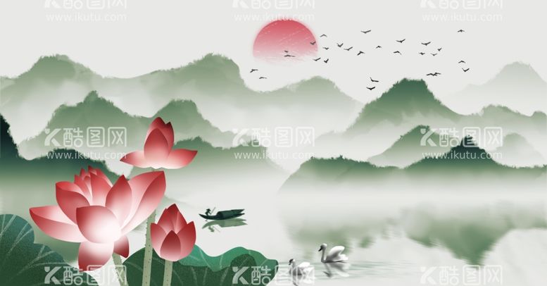 编号：17908701271141097443【酷图网】源文件下载-山水画 