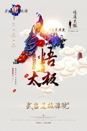 武当太极禅院清修研学太极海报