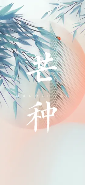 芒种节气宣传海报展板画面日转发