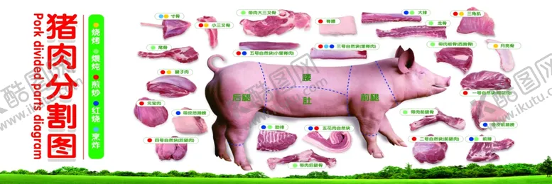 编号：12455704170303053945【酷图网】源文件下载-猪肉分割